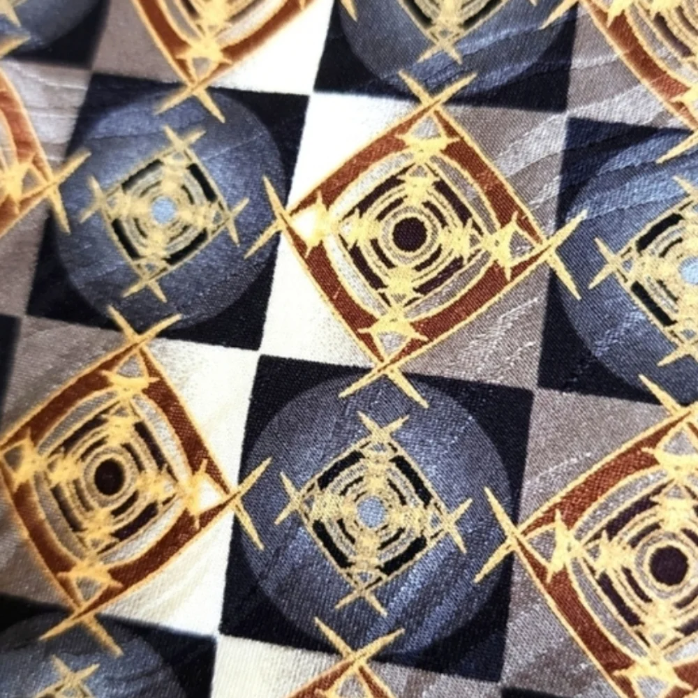 VG VALERIO GARATI Vintage Pure Silk Abstract Print Tie